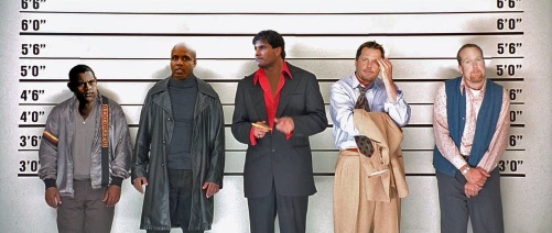 Sammy Sosa, Barry Bonds, Jose Canseco, Roger Clemens, and Mark McGwire as The Usual Suspects